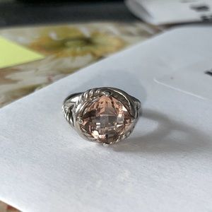 David Yurman Infinity Ring in Morganite - Unique! Size 8